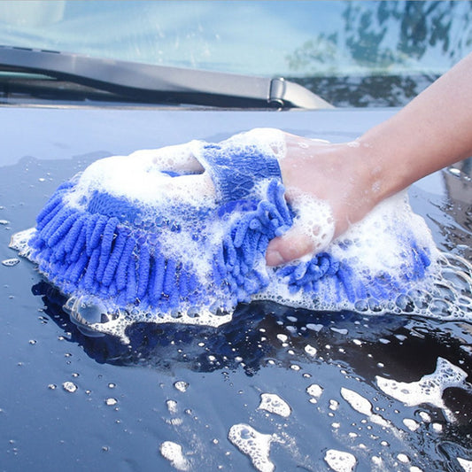 Chenille Microfiber Car Wash Gloves – Double-Sided