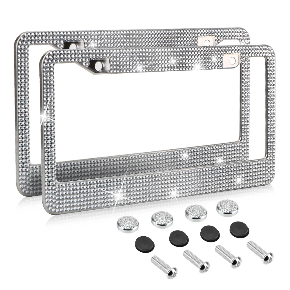 2-Piece Bling License Plate Frame Set