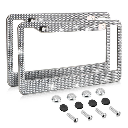 2-Piece Bling License Plate Frame Set