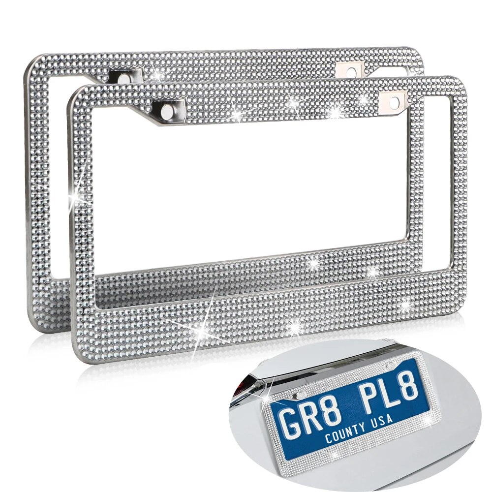 2-Piece Bling License Plate Frame Set