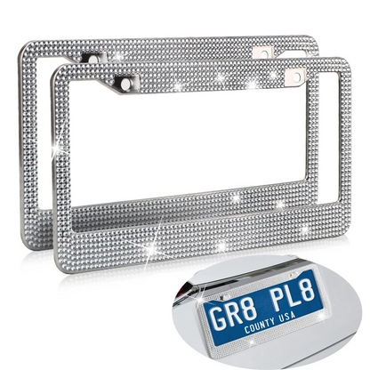 2-Piece Bling License Plate Frame Set
