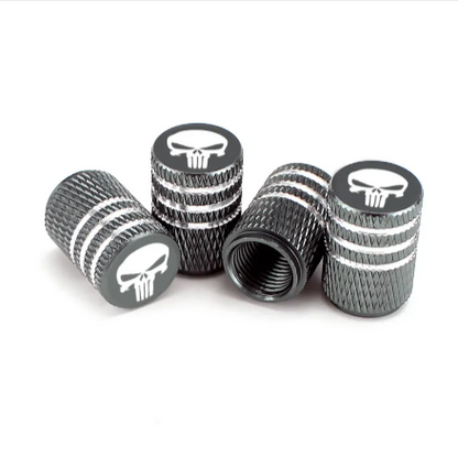 Skull Design Tire Valve Caps – Aluminum Alloy