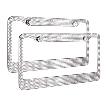 2-Piece Bling License Plate Frame Set