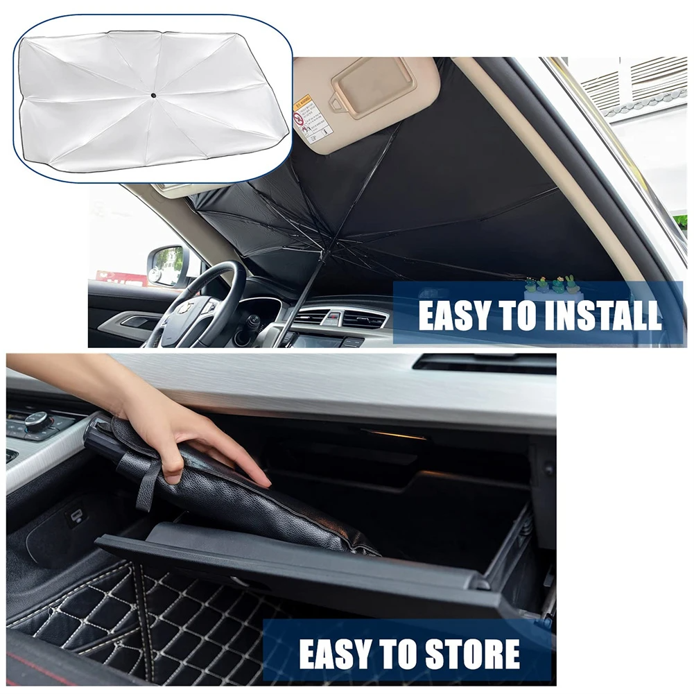 51-Inch Foldable Car Windshield Sun Shade Umbrella