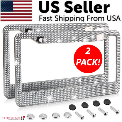 2-Piece Bling License Plate Frame Set