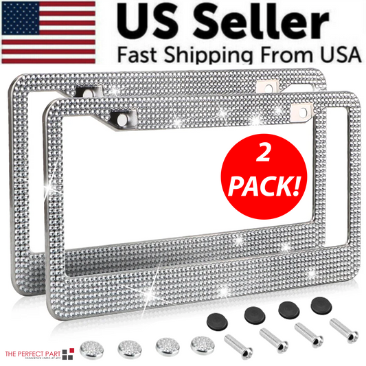 2-Piece Bling License Plate Frame Set