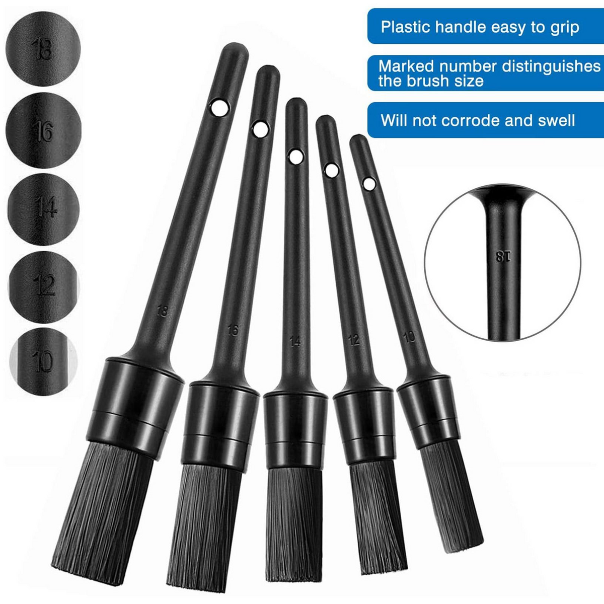 5-Piece Car Detailing Brush Kit