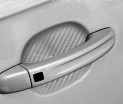 4-Piece Carbon Fiber Car Door Handle Protector Stickers