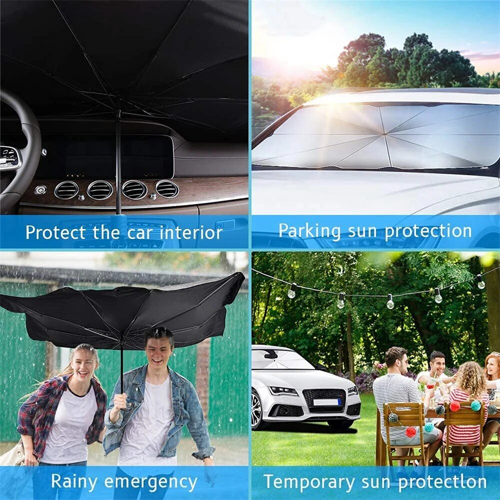 51-Inch Foldable Car Windshield Sun Shade Umbrella