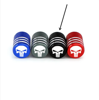 Skull Design Tire Valve Caps – Aluminum Alloy
