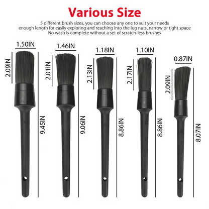 5-Piece Car Detailing Brush Kit