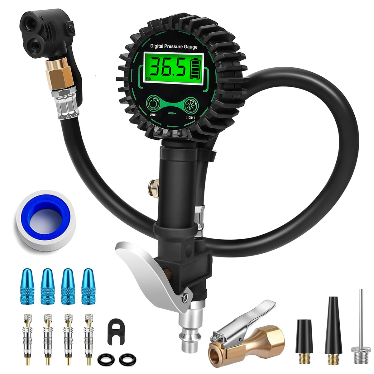Digital Tire Inflator with Pressure Gauge