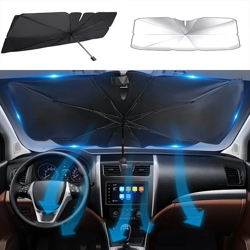 51-Inch Foldable Car Windshield Sun Shade Umbrella