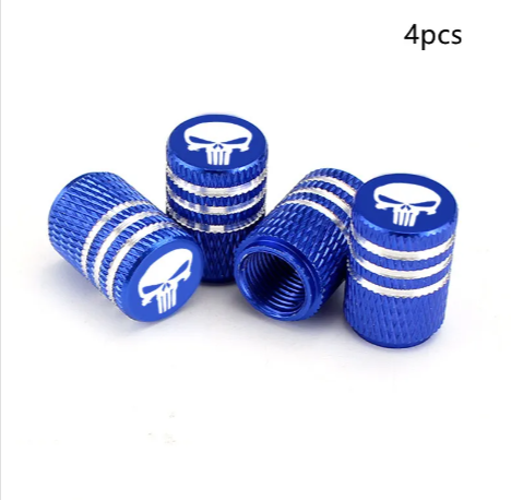 Skull Design Tire Valve Caps – Aluminum Alloy