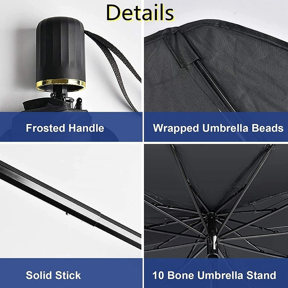 51-Inch Foldable Car Windshield Sun Shade Umbrella