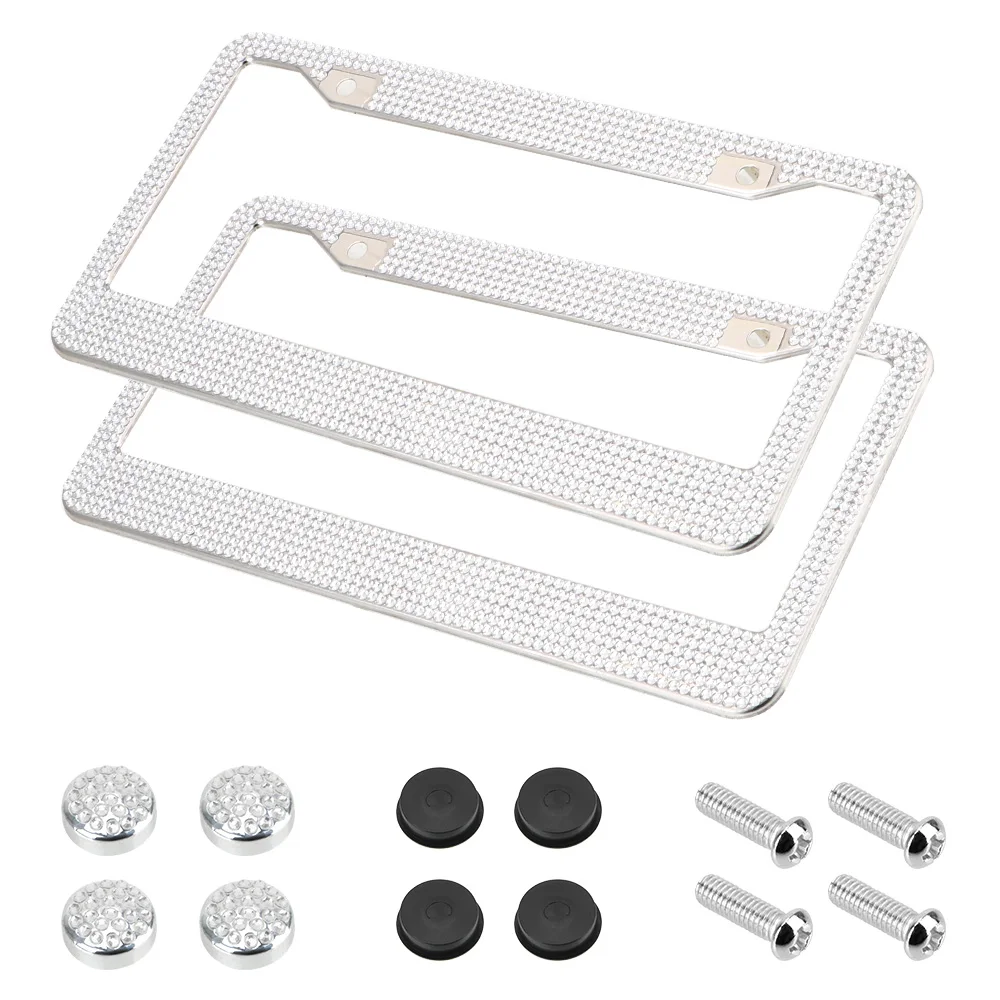 2-Piece Bling License Plate Frame Set