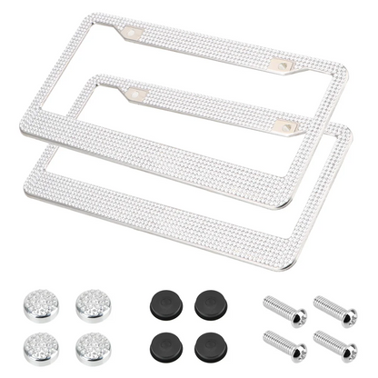 2-Piece Bling License Plate Frame Set