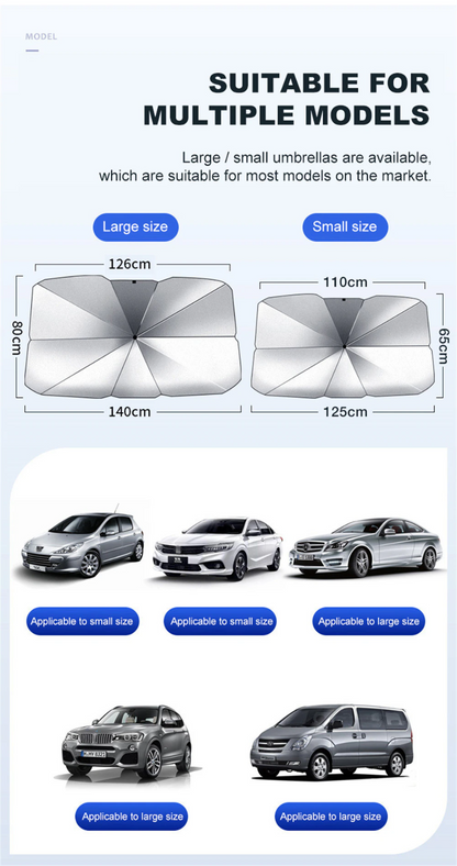 51-Inch Foldable Car Windshield Sun Shade Umbrella