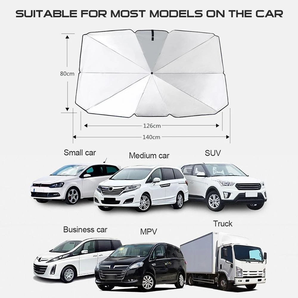 51-Inch Foldable Car Windshield Sun Shade Umbrella
