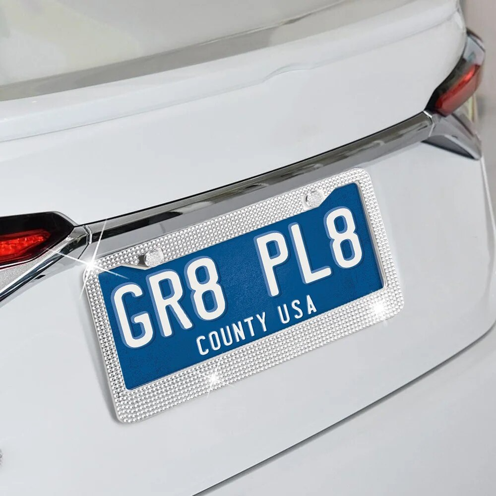 2-Piece Bling License Plate Frame Set