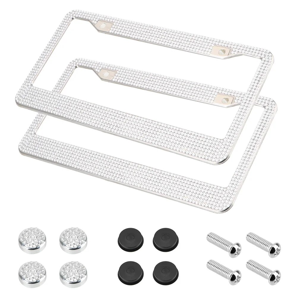 2-Piece Bling License Plate Frame Set