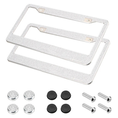 2-Piece Bling License Plate Frame Set