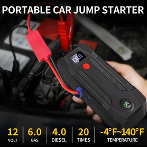 LCD Car Jump Starter & Emergency Power Bank